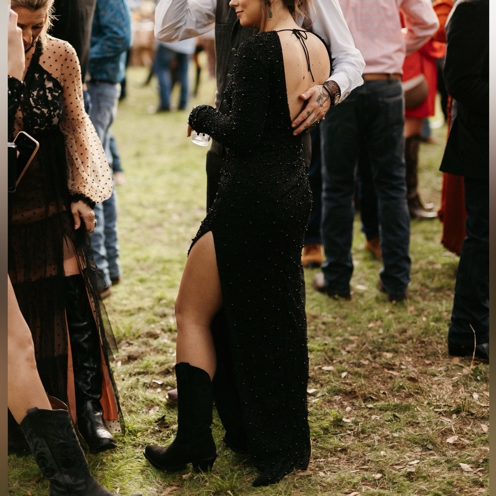 Black Beaded Gown